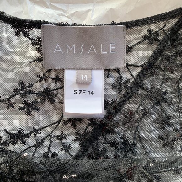 Amsale Black Lace Shrug / Bridal Topper - Wedding Accessory - Size 14 - Picture 8 of 9